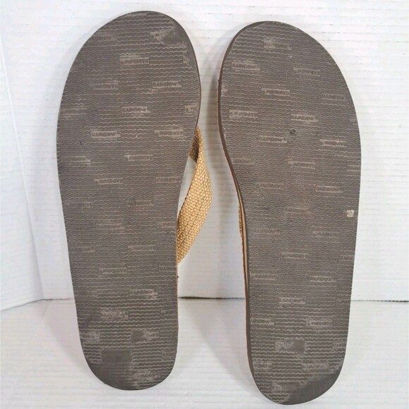 Men’s Rainbow Sandals XXXL 13.5-15 Hemp Brown Wide Strap Single Layer Flip Flops - Picture 8 of 8